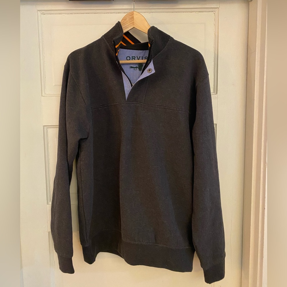NWOT Orvis 1 button 1/4zip Sweater